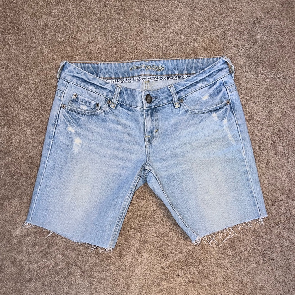 American Eagle Low Rise Y2K Denim Shorts